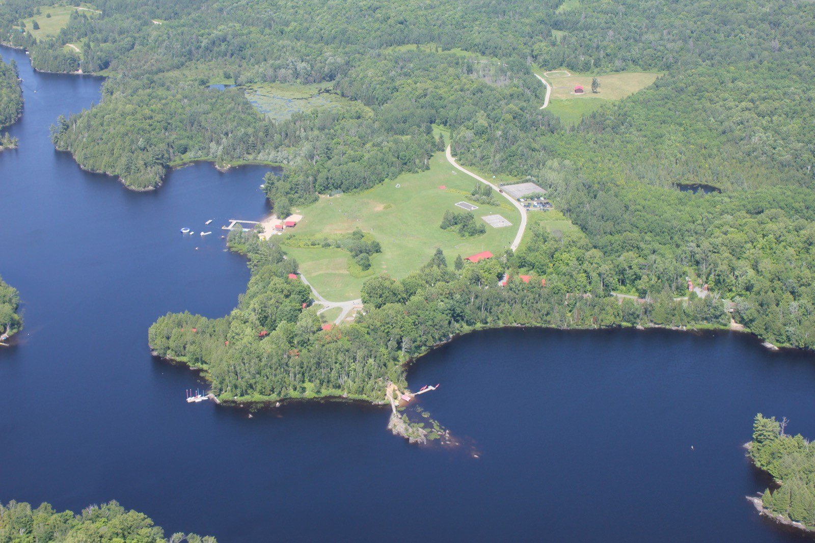 aerial view of campgrounds
