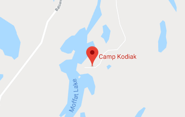 map of Camp Kodiak's summer address